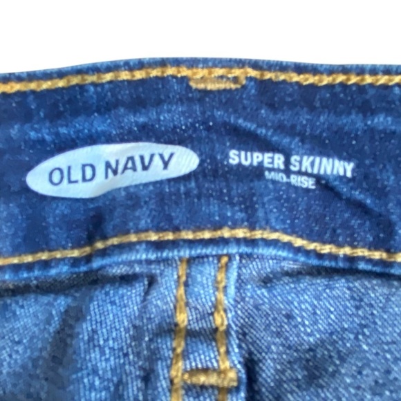OLD NAVY Women's size 14 Tall Super skinny high rise medium wash denim jeans - Picture 6 of 7